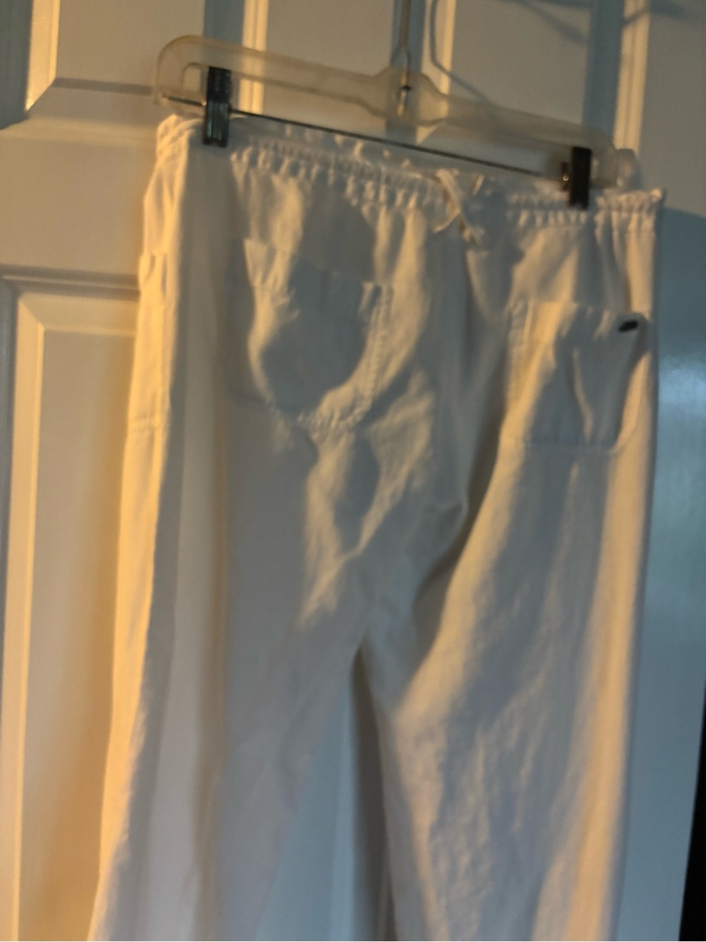 White Roxy Drawstring Beach Pants - Picture 13 of 15